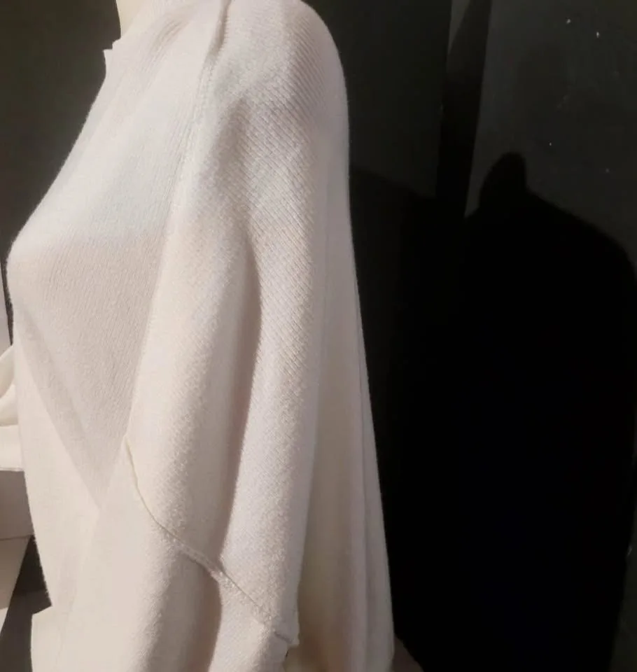 New Viscose mix Oversize Dex Cream Women's Sweater Size M image indicator(3)