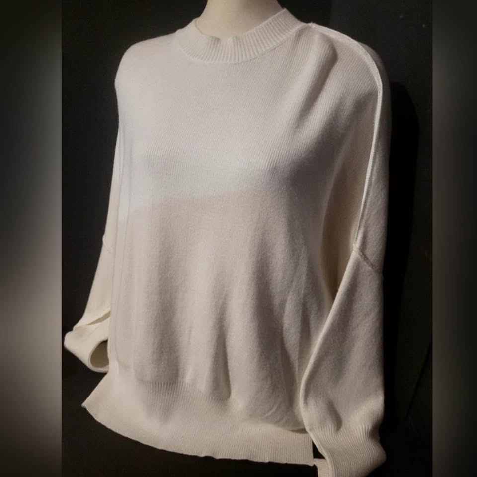 New Viscose mix Oversize Dex Cream Women's Sweater Size M - photo 5