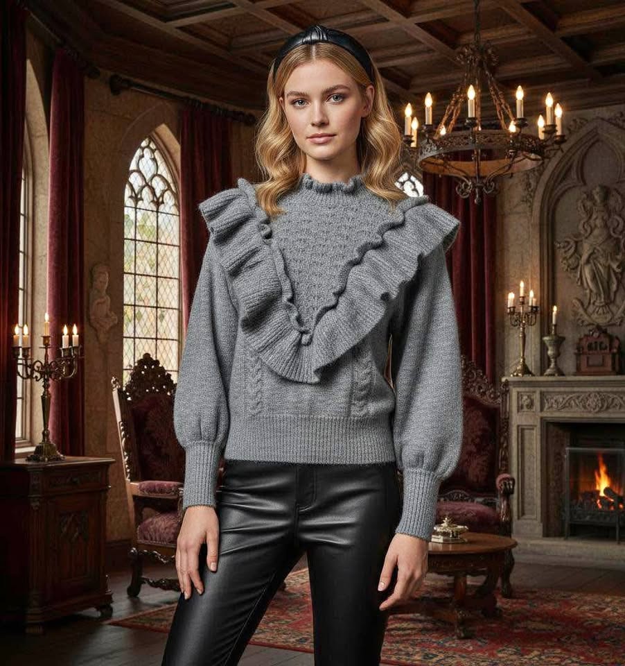 Yasbistra New Gray Melange  Very Soft Sweater Size Large
