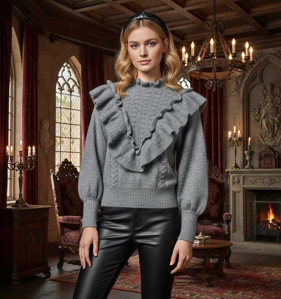 Yasbistra New Gray Melange  Very Soft Sweater Size Large thumbnail