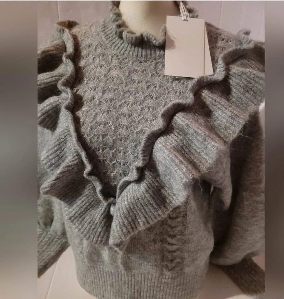 Yasbistra New Gray Melange  Very Soft Sweater Size Large image indicator(2)