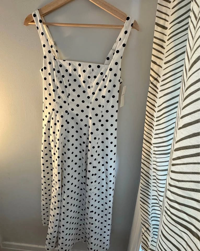 Abercrombie & Fitch Polka Dot Midi Dress – Size Small. New With
