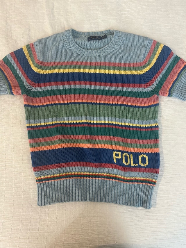 Women’s Polo Ralph Lauren Stripe Short Sleeve Sweater
