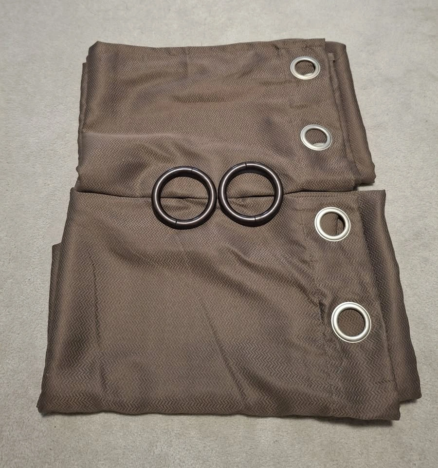 Brown Blackout Curtains, 2 Panels 52x84" – Room Darkening - photo 3