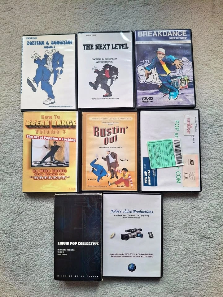 Rare Vintage Popping & Breakdance Instructional DVD/VHS Lot