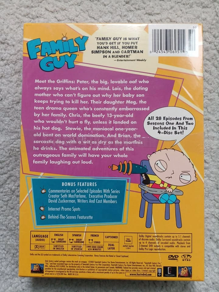 Family Guy DVD Box Set – Complete Seasons 1-3 - photo 3