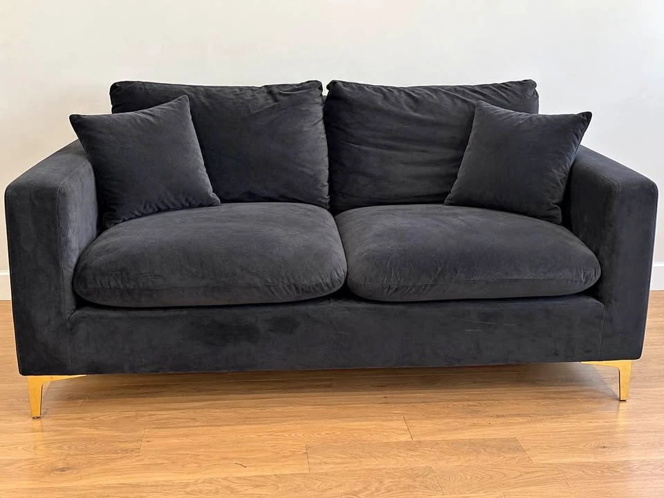 Willa Arlo Interiors Naomi Black Velvet Sofa