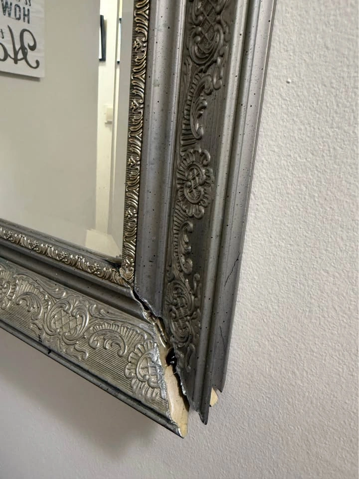 Ornate Silver Wall Mirror - photo 2