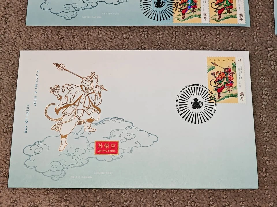 FDC - Lunar New Year "Year of the Monkey" First Day Covers Stamp - photo 3