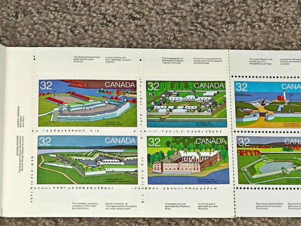 Stamp Booklet - 1983 Canada Post Forts Across Canada 1050-9 BK87