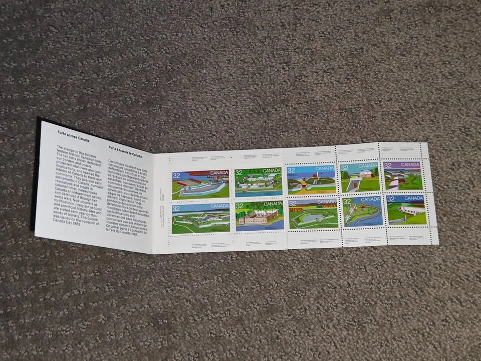 Stamp Booklet - 1983 Canada Post Forts Across Canada 1050-9 BK87 - photo 2