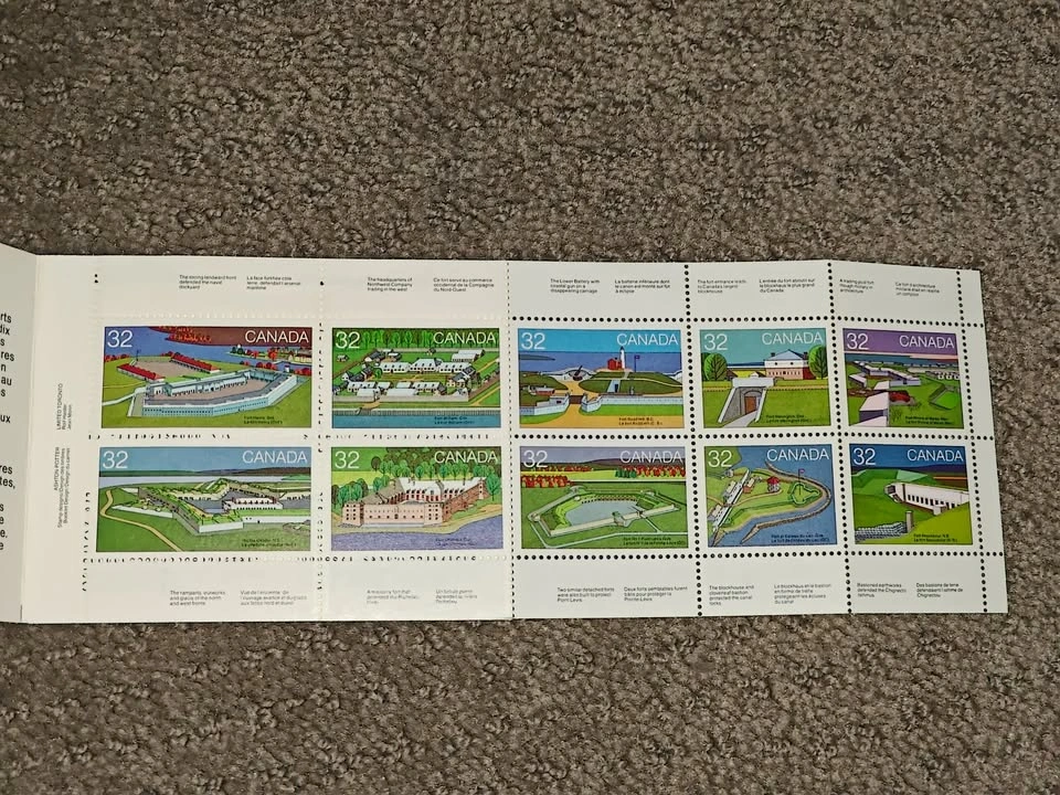 Stamp Booklet - 1983 Canada Post Forts Across Canada 1050-9 BK87 - photo 3