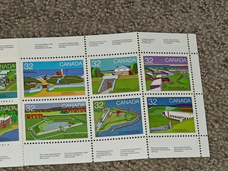 Stamp Booklet - 1983 Canada Post Forts Across Canada 1050-9 BK87 - photo 4