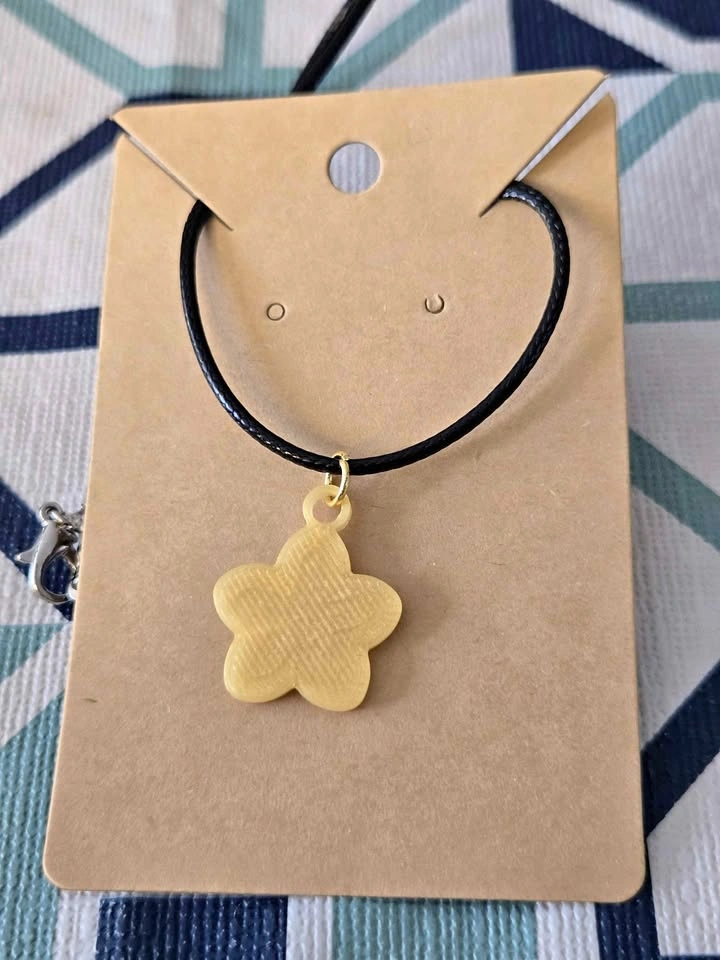 Gold Cherry Blossom Necklace (3D Printed)