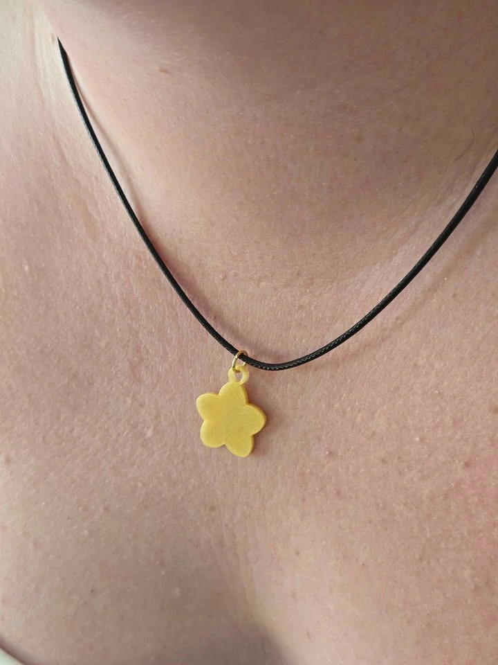 Gold Cherry Blossom Necklace (3D Printed) - photo 2