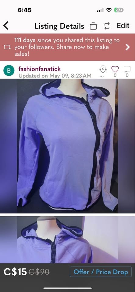 PINK Victoria's Secret Activewear Hoodie Small - photo 3