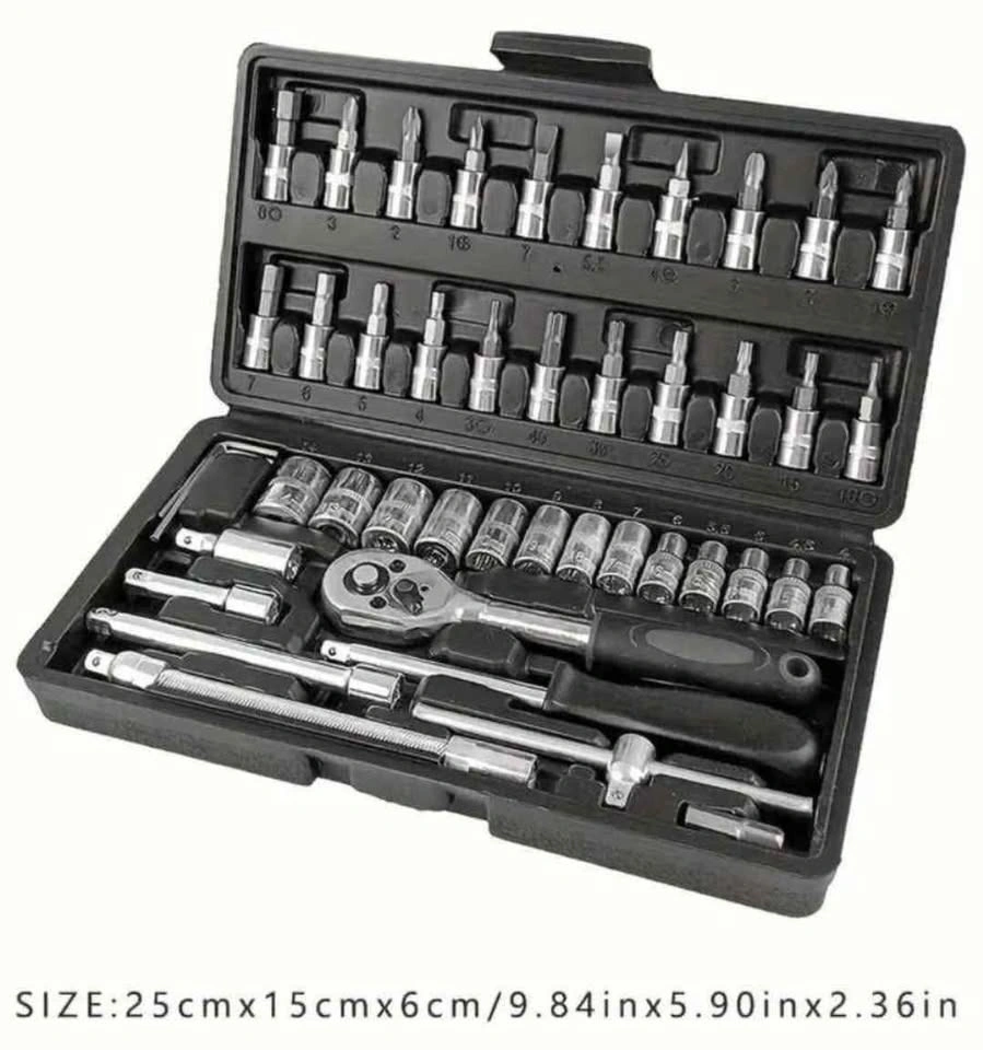 46 Piece 1/4 inch Drive Socket Ratchet Wrench Set - photo 4