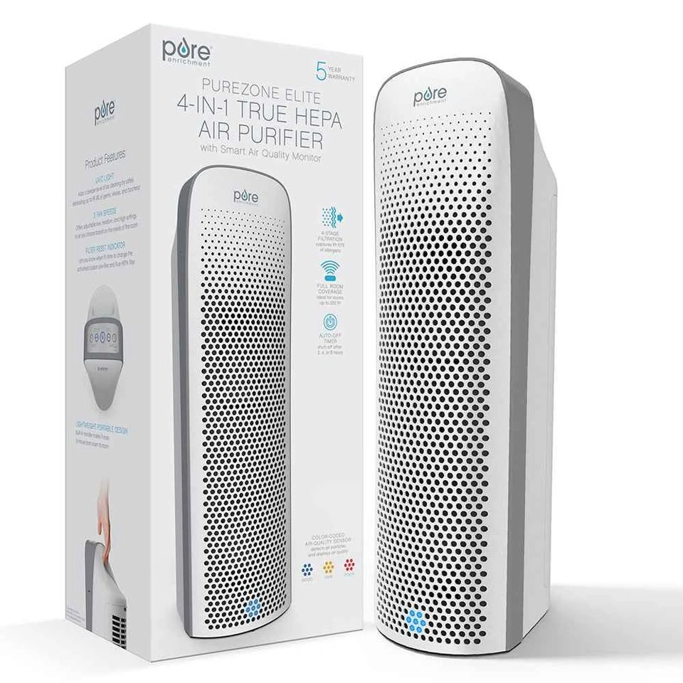 Pure Enrichment Elite Tower Air Purifier with True HEPA Filter - photo 3