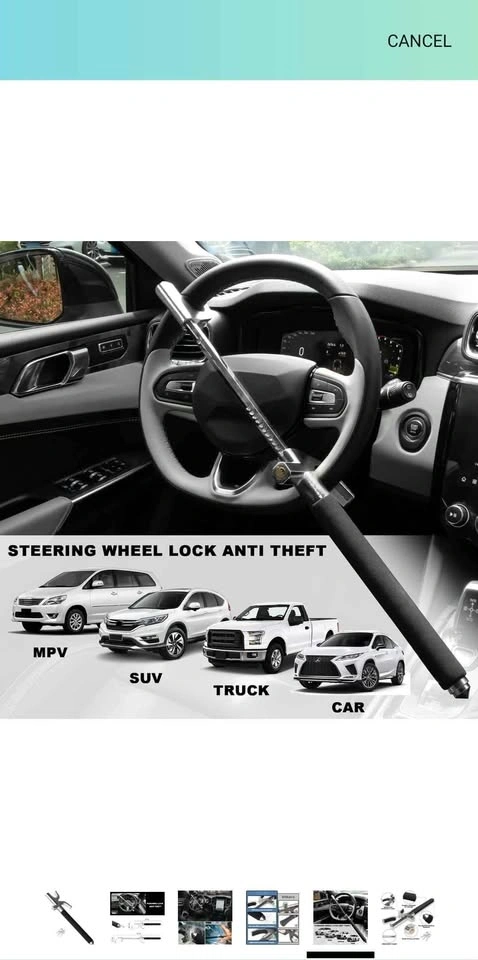 Car Steering Wheel Lock with Escape Hammer - photo 4