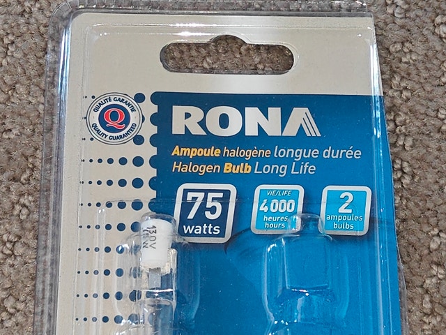 NEW RONA 75W Halogen Bulb, 78mm (R7s) T3 Tube Double Contact - photo 2