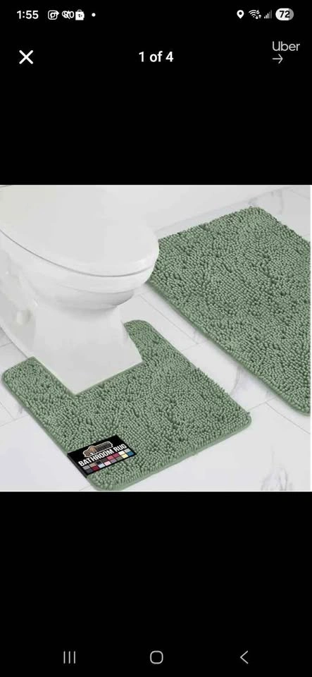 GORILLA GRIP Bathroom Rug Sets, Soft Chenille set of 2 - photo 2
