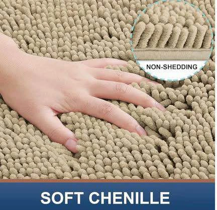 44" x 24" Absorbent Non-Slip Plush Bathroom Mat - photo 2