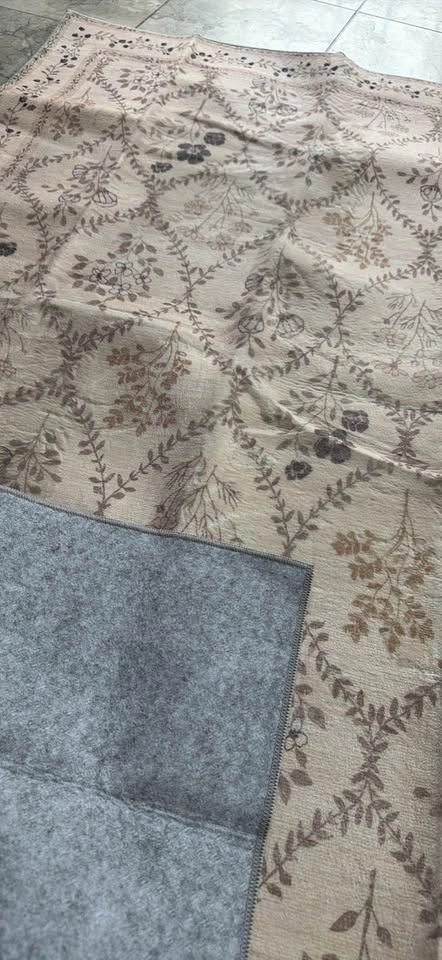 Washable 3x5 Area Rug, Neutral Floral Print Rugs for Entryway - photo 3