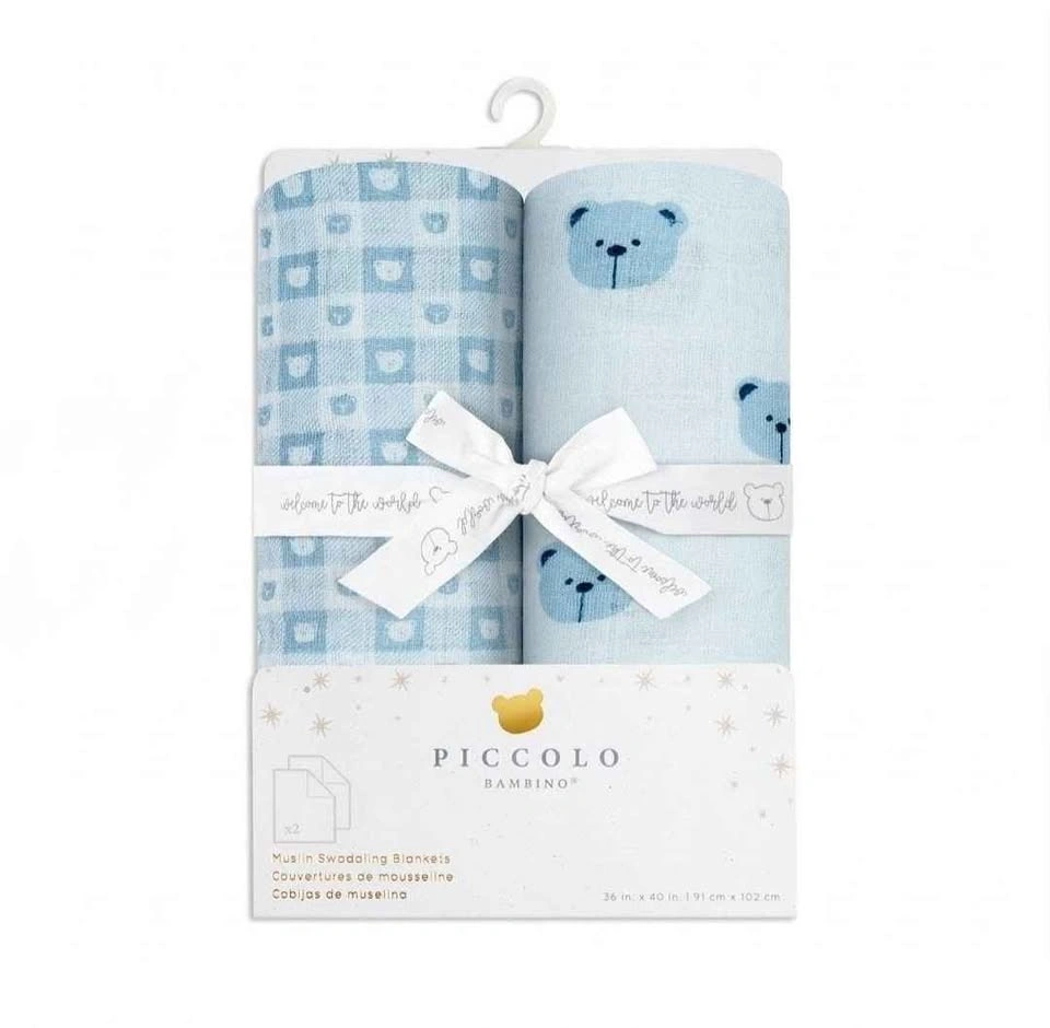 Piccolo Bambino Muslin Swaddling Blankets - photo 2