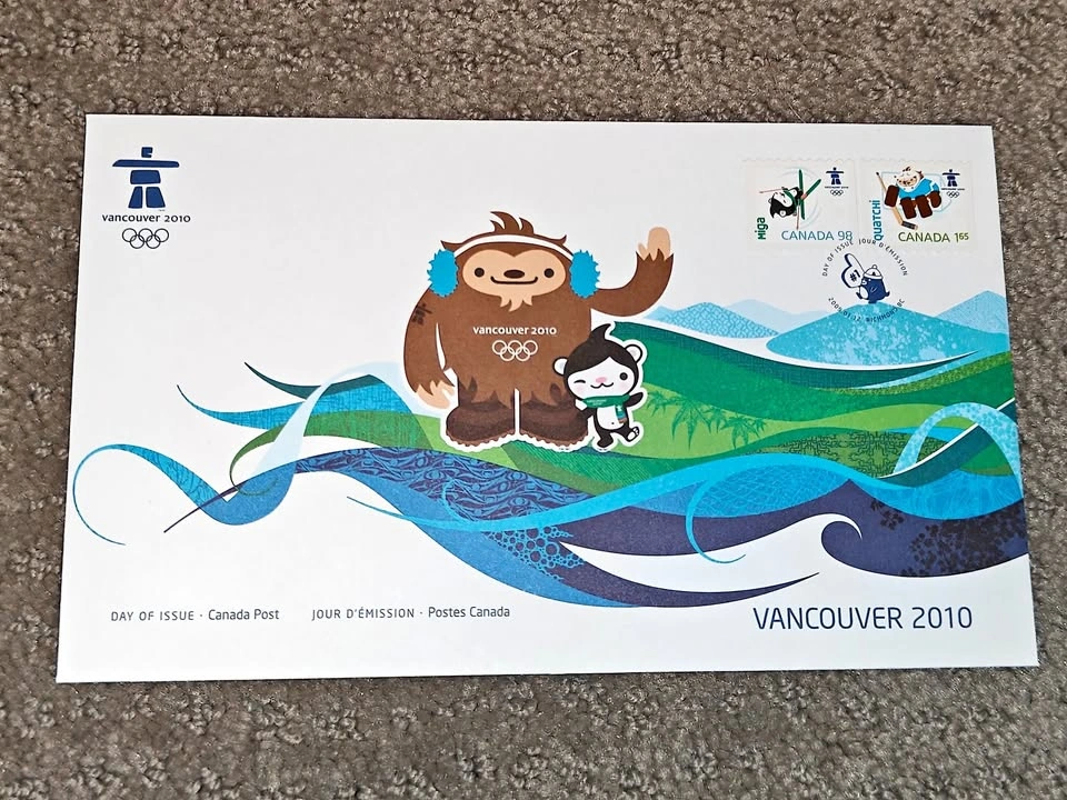 First Day Covers FDC - Vancouver 2010 Olympic Miga & Quatchi