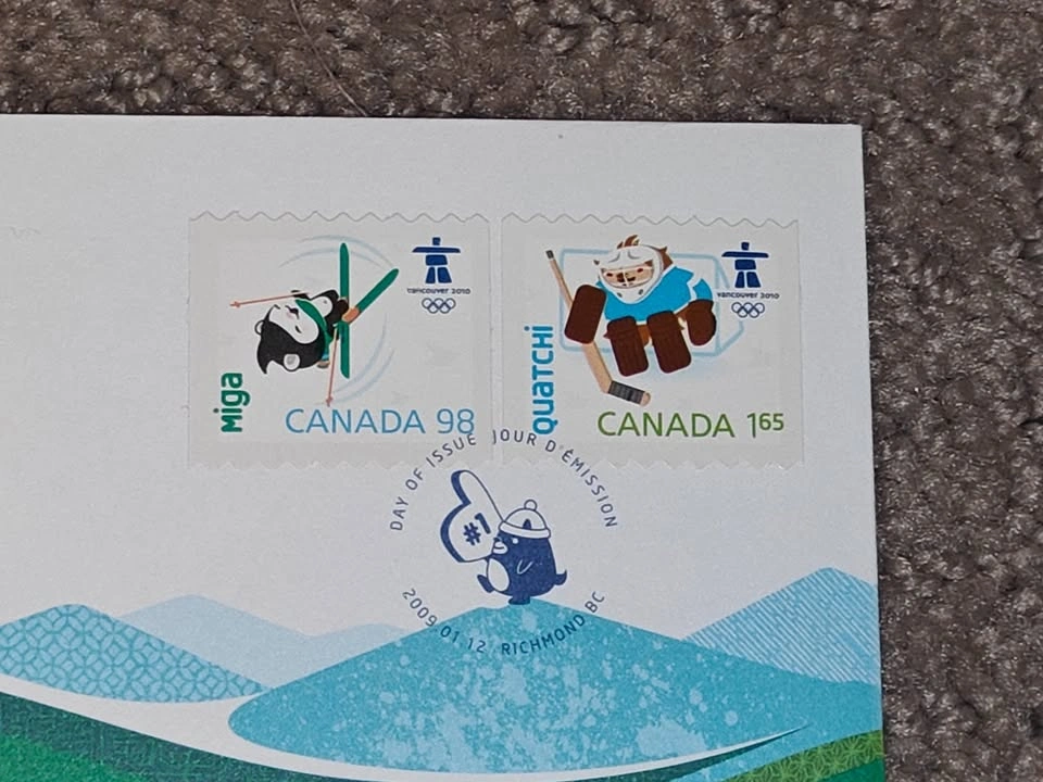 First Day Covers FDC - Vancouver 2010 Olympic Miga & Quatchi - photo 2