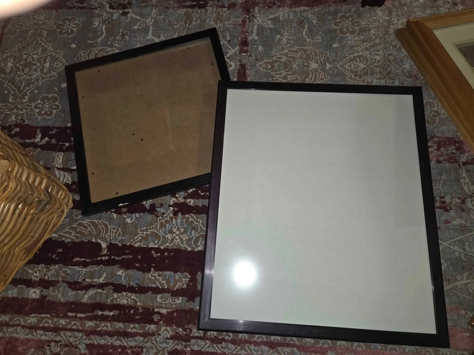 10 Picture Frame Variety Lot + Large Woven Wicker Storage Basket - photo 4