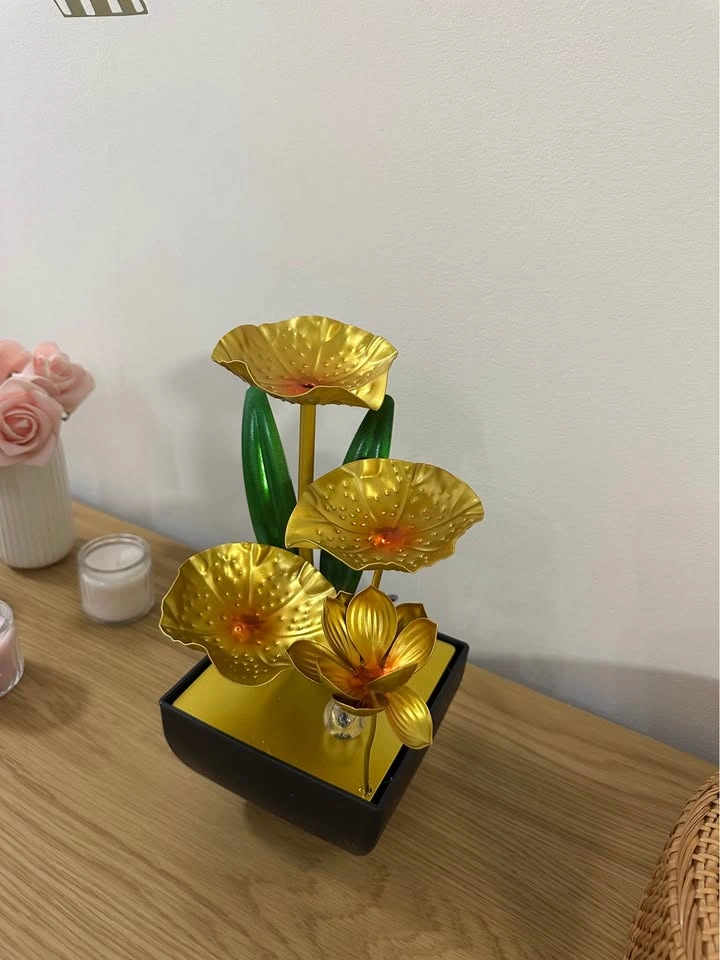 Golden Lotus Tabletop Water Fountain - photo 2
