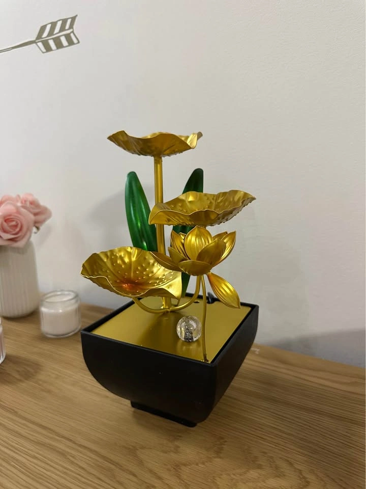 Golden Lotus Tabletop Water Fountain - photo 3