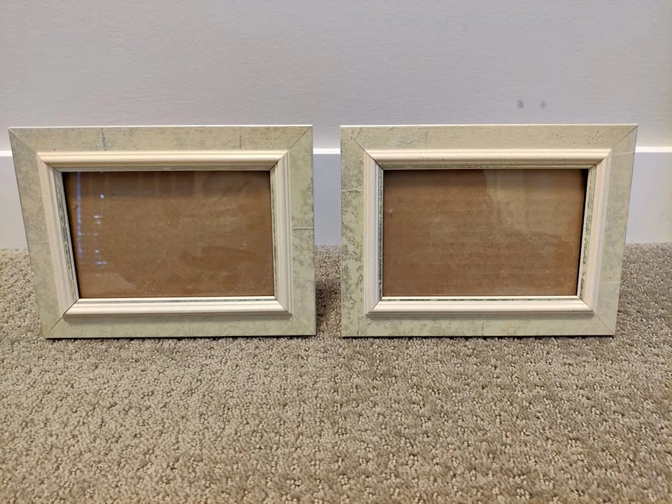 Wood Photo Frame - Textured Beige Gold Picture Frame - 4" X 6"