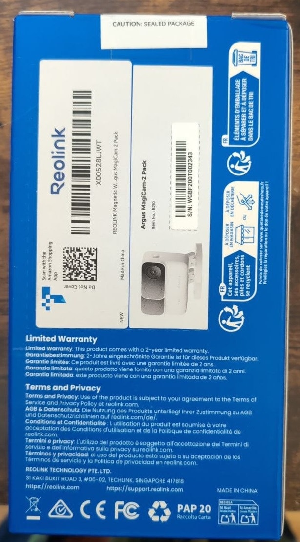 NEW REOLINK Security Camera Wireless Outdoor 1080p 2 Pack - photo 3