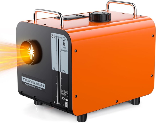 NEW Diesel Air Heater, 8L Tank, DC12-24V/110-120V, Remote