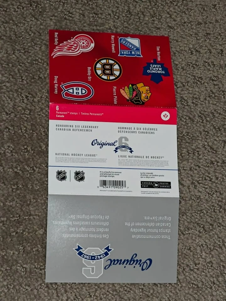 Stamp Booklet - Six NHL Hockey Legendary Defencemen Stamps - photo 5