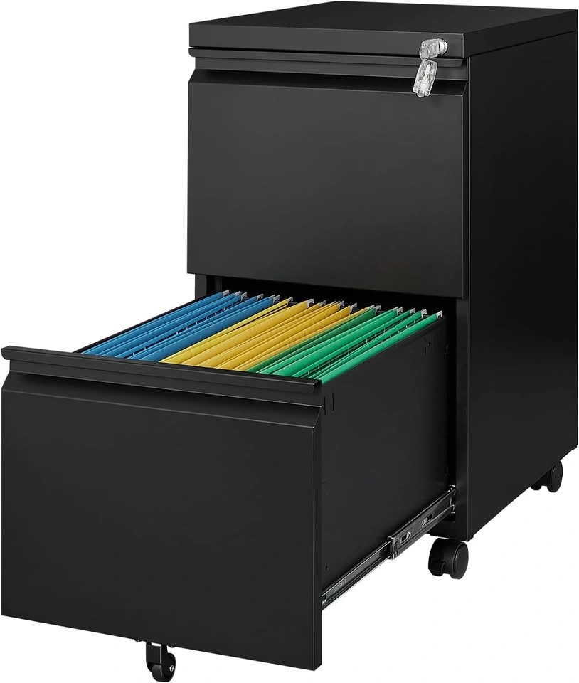 New 2 Drawer Metal Rolling File Cabinet with Lock - photo 3