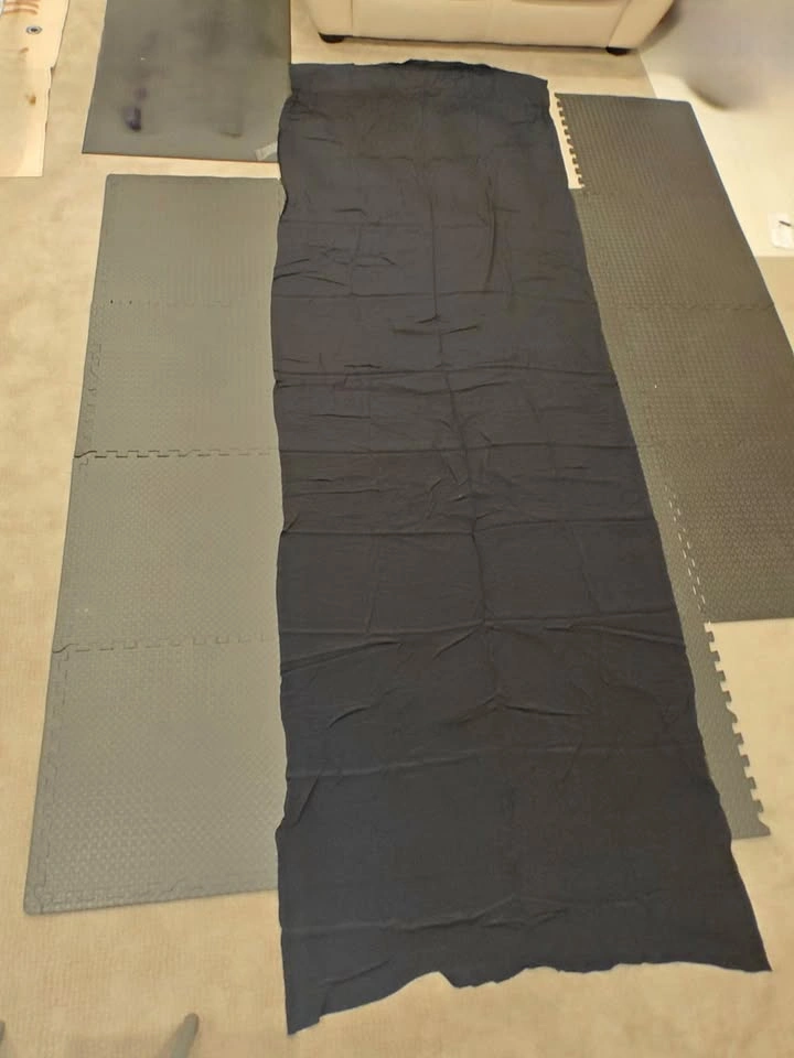 Fisher & Gentle Ltd Premium Black Woven Fabric - 134" x 45.5"