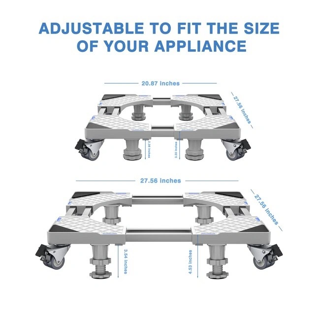 Adjustable Heavy Duty Mobile Base Stand with Locking Wheels - photo 4
