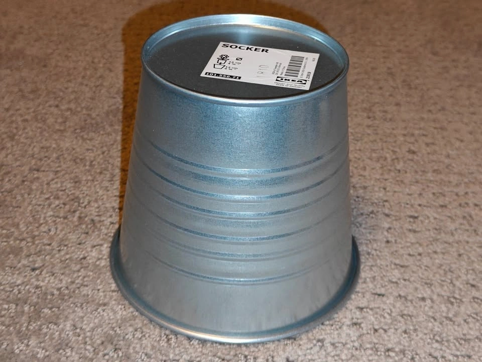 Galvanized Plant Pot / Metal Bucket - photo 4