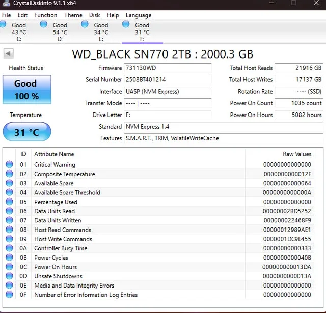 2TB SSD WD black SN770 NVME Gen 4 - photo 3