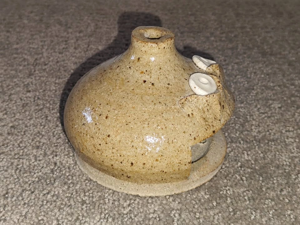 Ceramic Earthenware Wall Hanging Decorative Piece w/ Open Top - photo 4