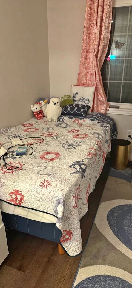 Bed frame with mattress