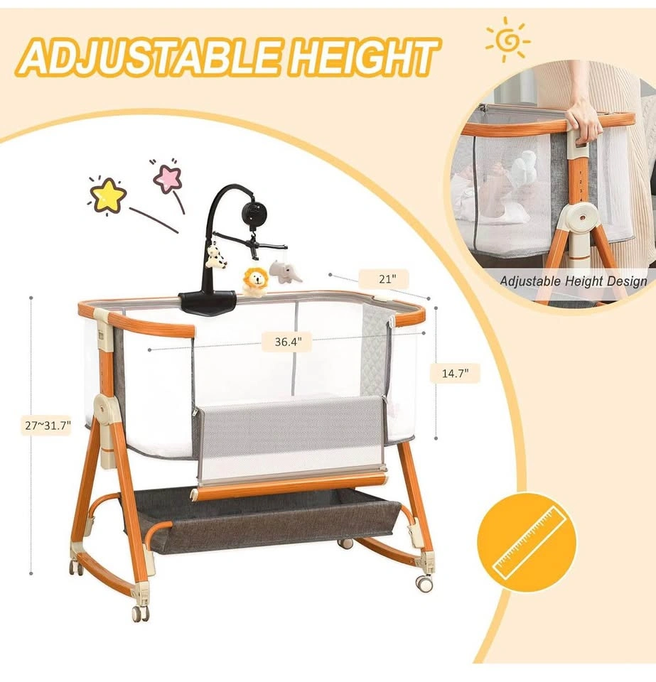 3-in-1 Convertible Baby Bassinet and Bedside Sleeper - photo 2