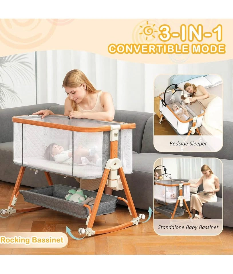 3-in-1 Convertible Baby Bassinet and Bedside Sleeper - photo 3