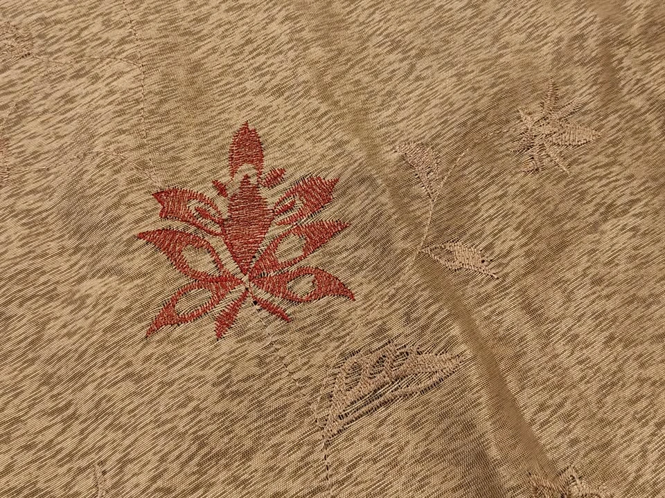 Kitchen Dining Table - Gold Floral Tablecloth – 84" x 52" - photo 2