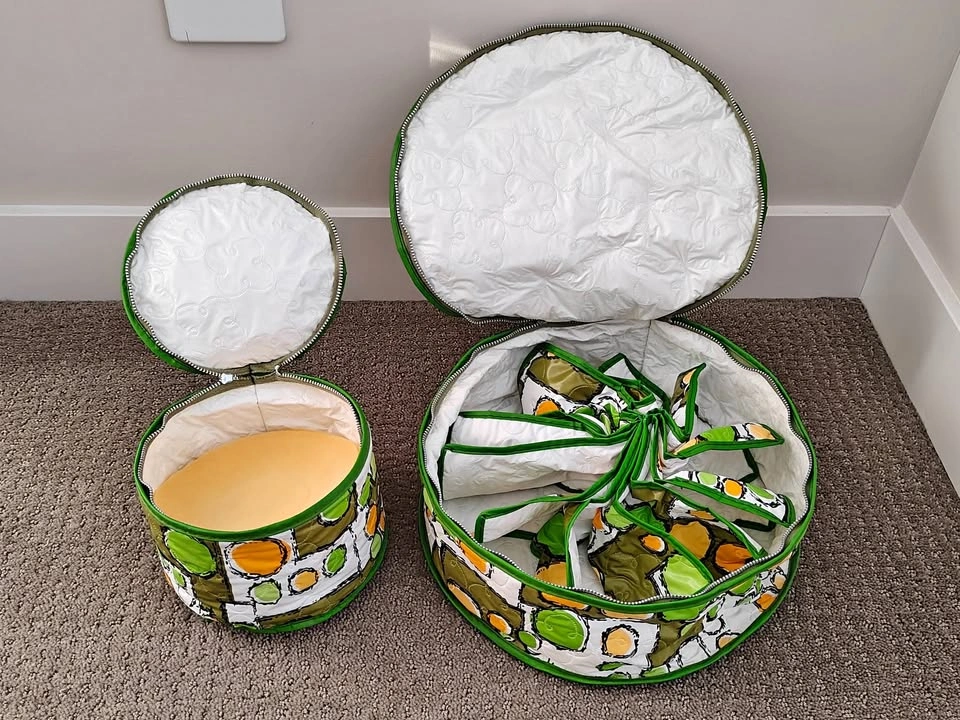 Tea Cup / Saucer - China Storage Case Bag Set with 12 Dividers