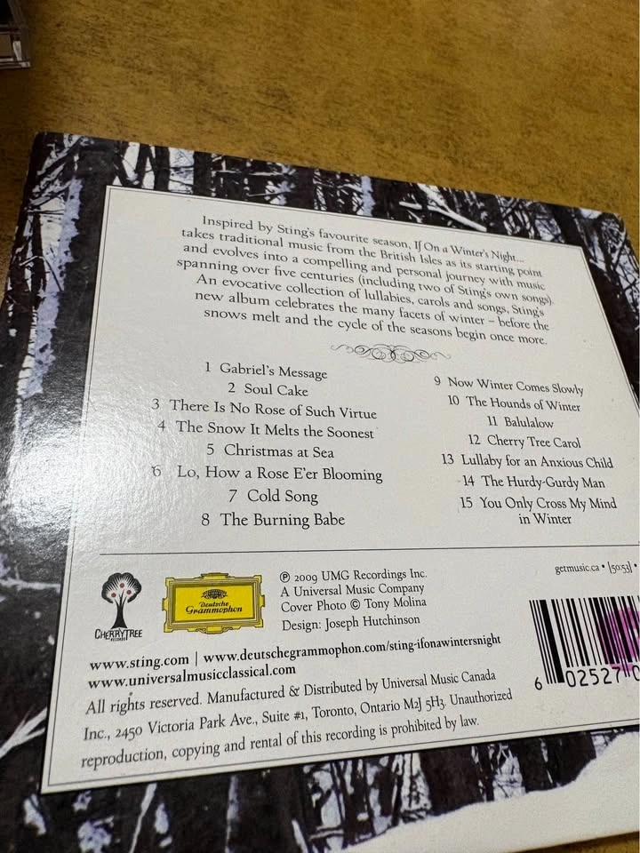 Sting if on a winter’s night cd - photo 2
