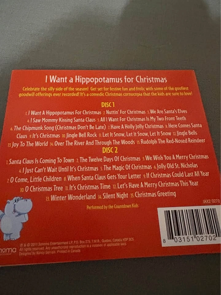 I want a hippopotamus for Christmas 2 cds - photo 3